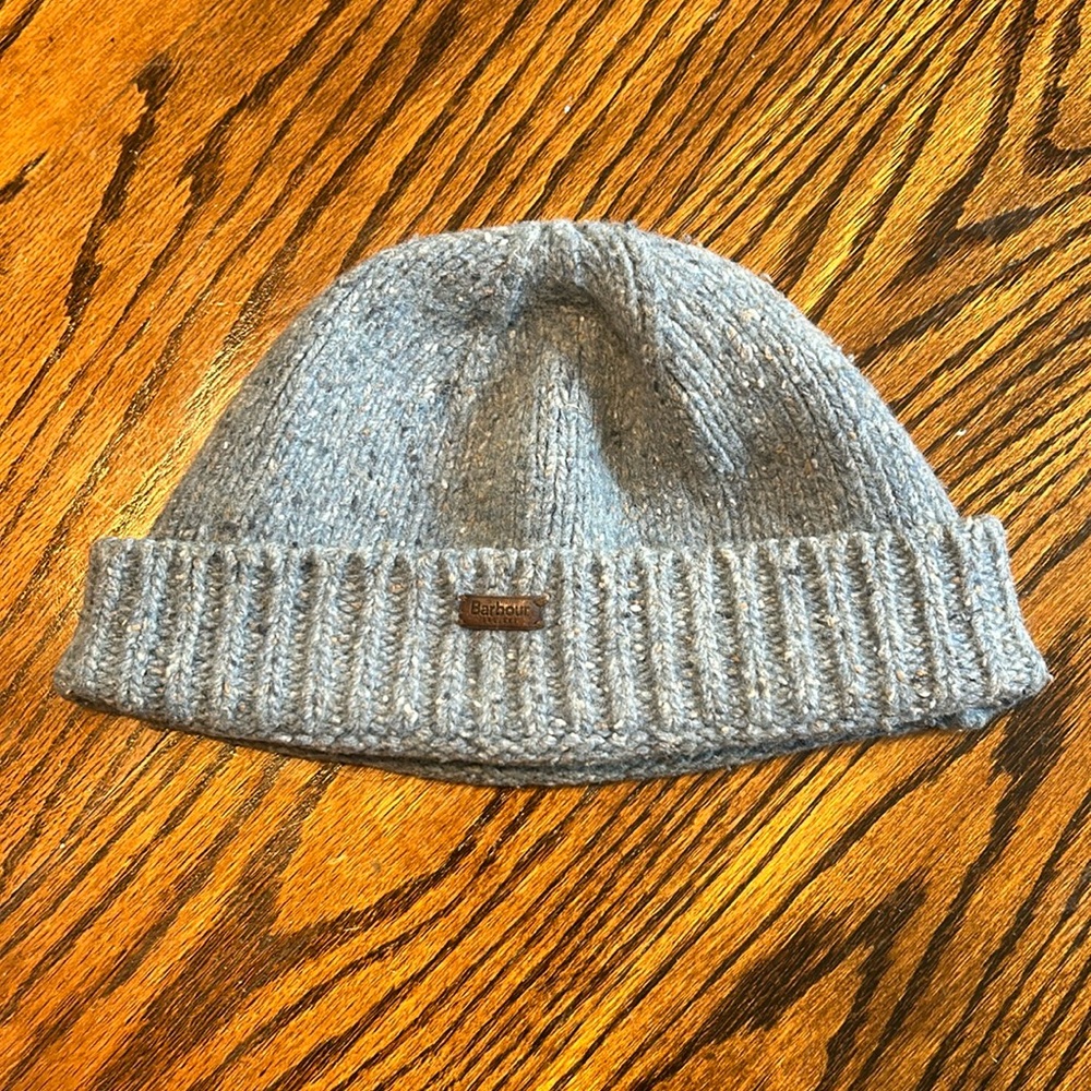 Barbour Winter Hat / Beanie Grey-Blue One Size